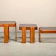Gianfranco Frattini Nesting Tables in stained wood for Cassina and Meblo, 1