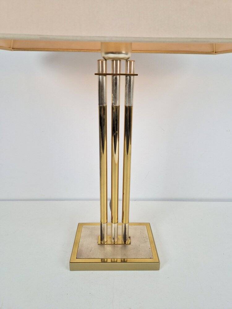 Brass Table Lamp from Deknudt, Belgium, 1978
