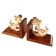 Wood and Bakelite bookends with marine anchors