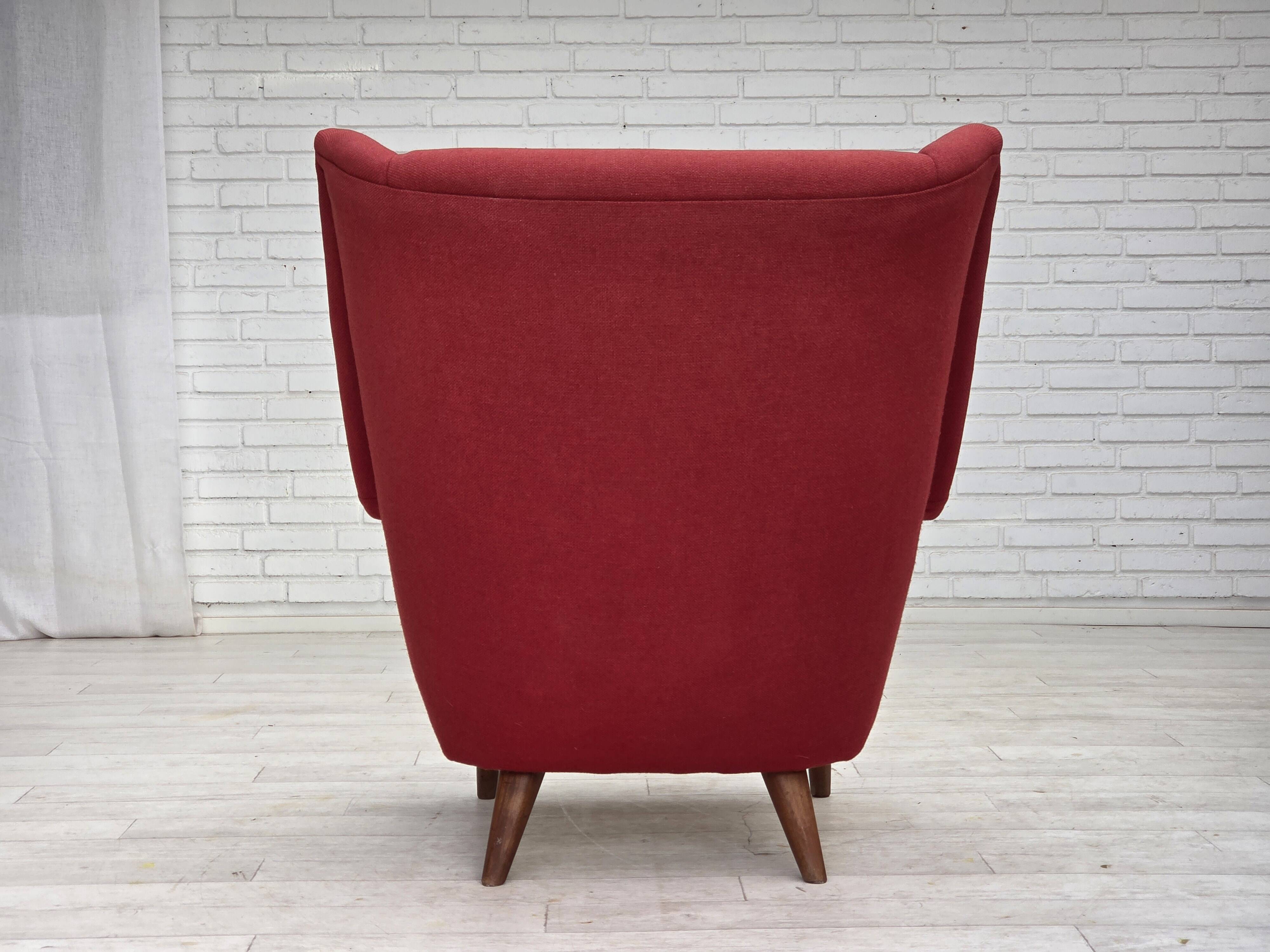 1970s, Danish design by Bent Møller Jepsen, "Teddy" chair, furniture wool.