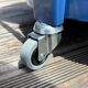 Space-age navy blue rolling dessert trolley