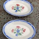 Lot composed of a deep dish and two small serving dishes, Elorn, digoin and sarreguemines model