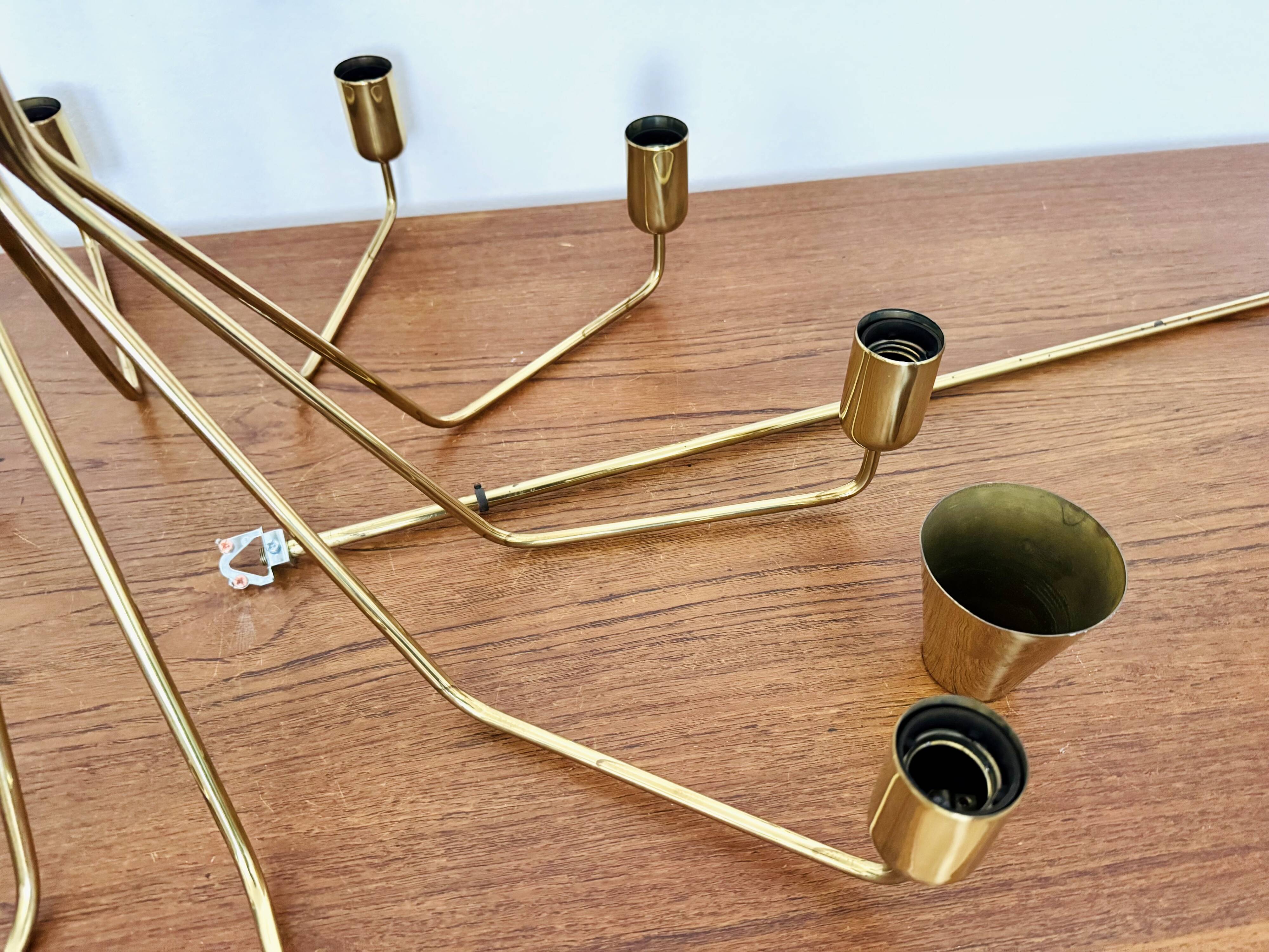Large Brass Chandelier by Rupert Nikoll