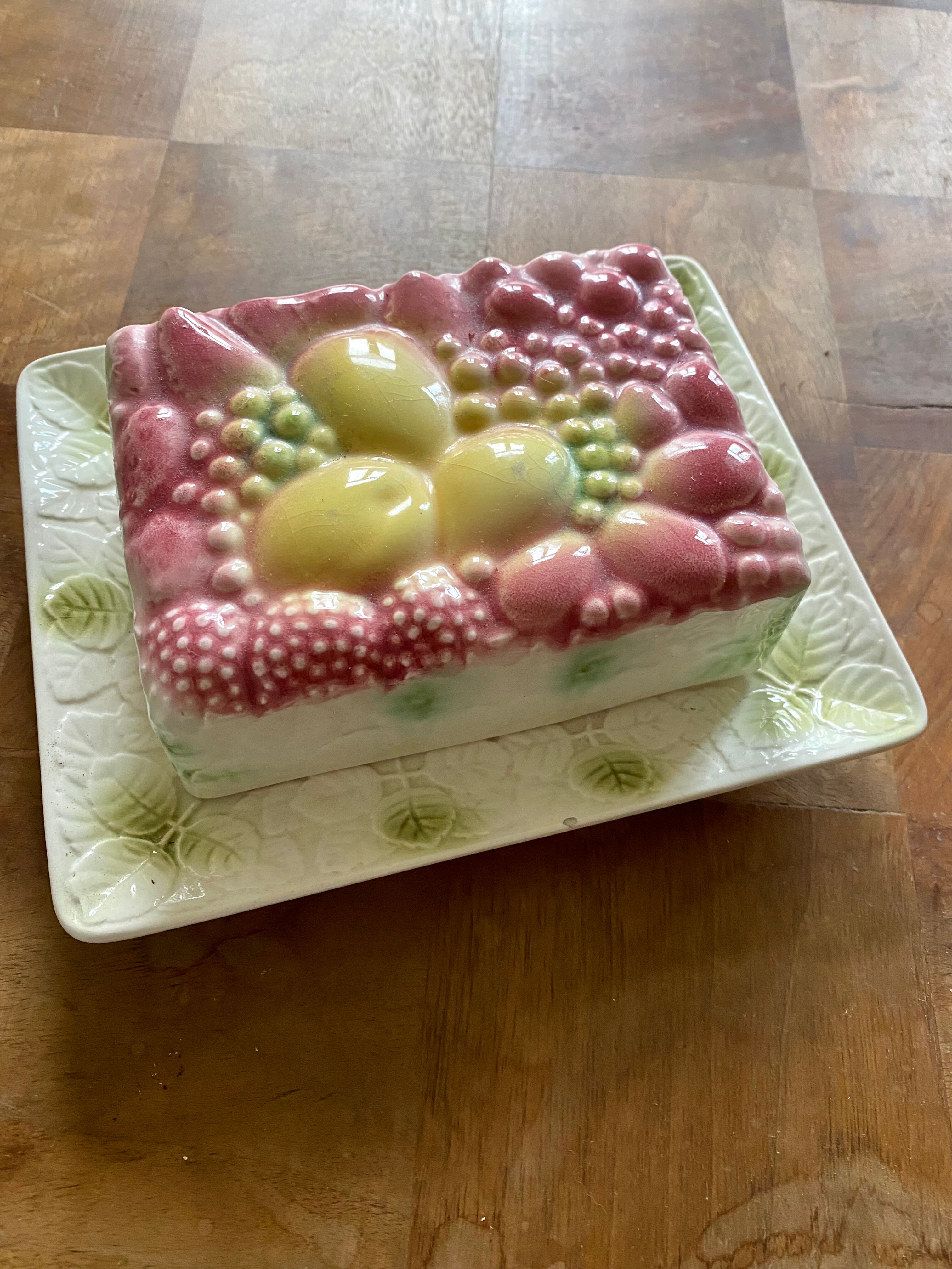 Butter dish in earthenware barboury Salins les bains