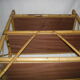 Rattan bamboo shelf on feet from the 50s 60s