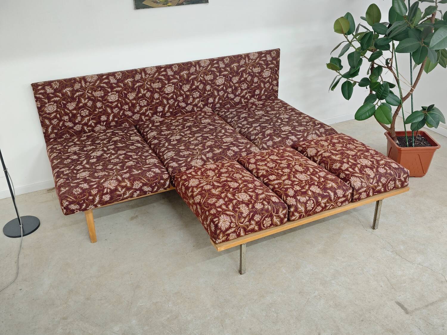Daybed 55-17 bench by Frantisek Jirak for Tatra Pravenec 1960