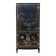 Cabinet d'affichage chinois vintage avec fleurs et oiseaux / Bohémien