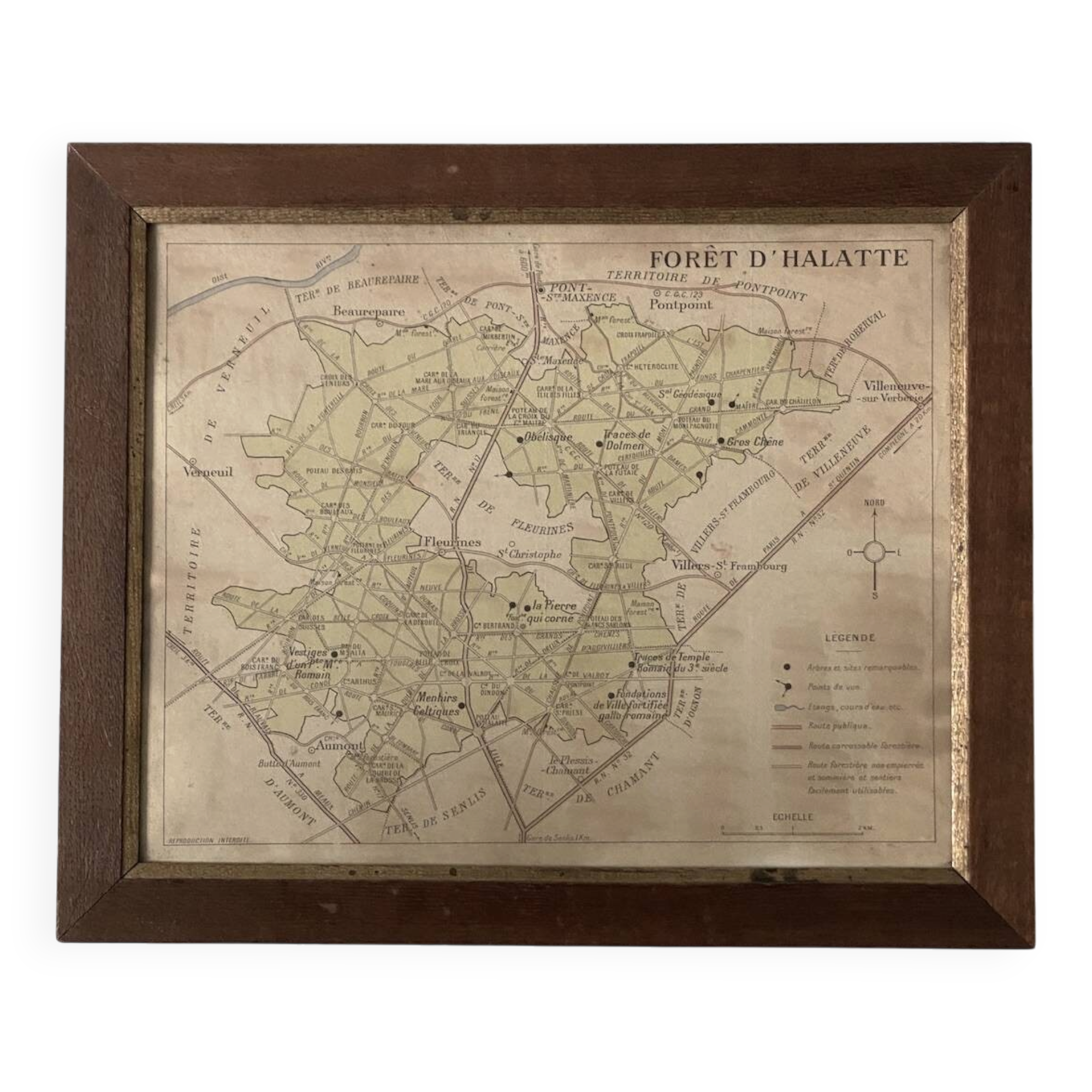 Cartes de la forêt d'Halatte et de ses environs. 1900