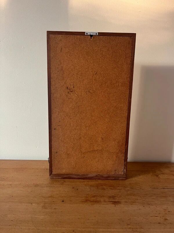 Vintage Danish mirror with shelf