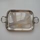Small tray with metal handles in silver-plated by silversmith Durousseau.