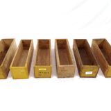 Set of 6 vintage workshop wooden storage boxes