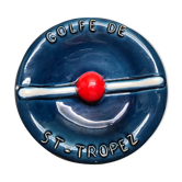 Charming ashtray of the 50s/60s vintage Gulf of Saint Tropez
