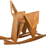 Sculptural rocking chair origami bird