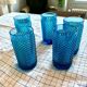 Verres bleu vintage