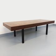 Vintage rectangular coffee table by Dieter Wackerlin in wood mosaic.
