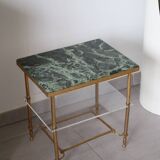 Table d'appoint en marbre vert vintage