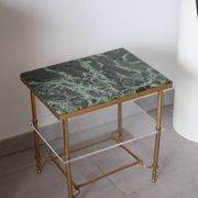 Table d'appoint en marbre vert vintage