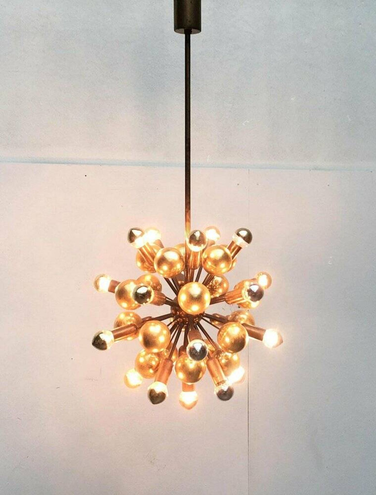 Atomic Brass Ceiling Suspension by Dorothee Becker for Cosack, 1970s.