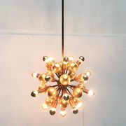Atomic Brass Ceiling Suspension by Dorothee Becker for Cosack, 1970s.