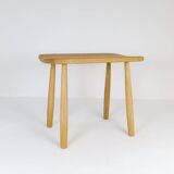 Sculptural mid-century stool in solid oak by Carl Gustaf Boulogner, Sweden, 1950s.