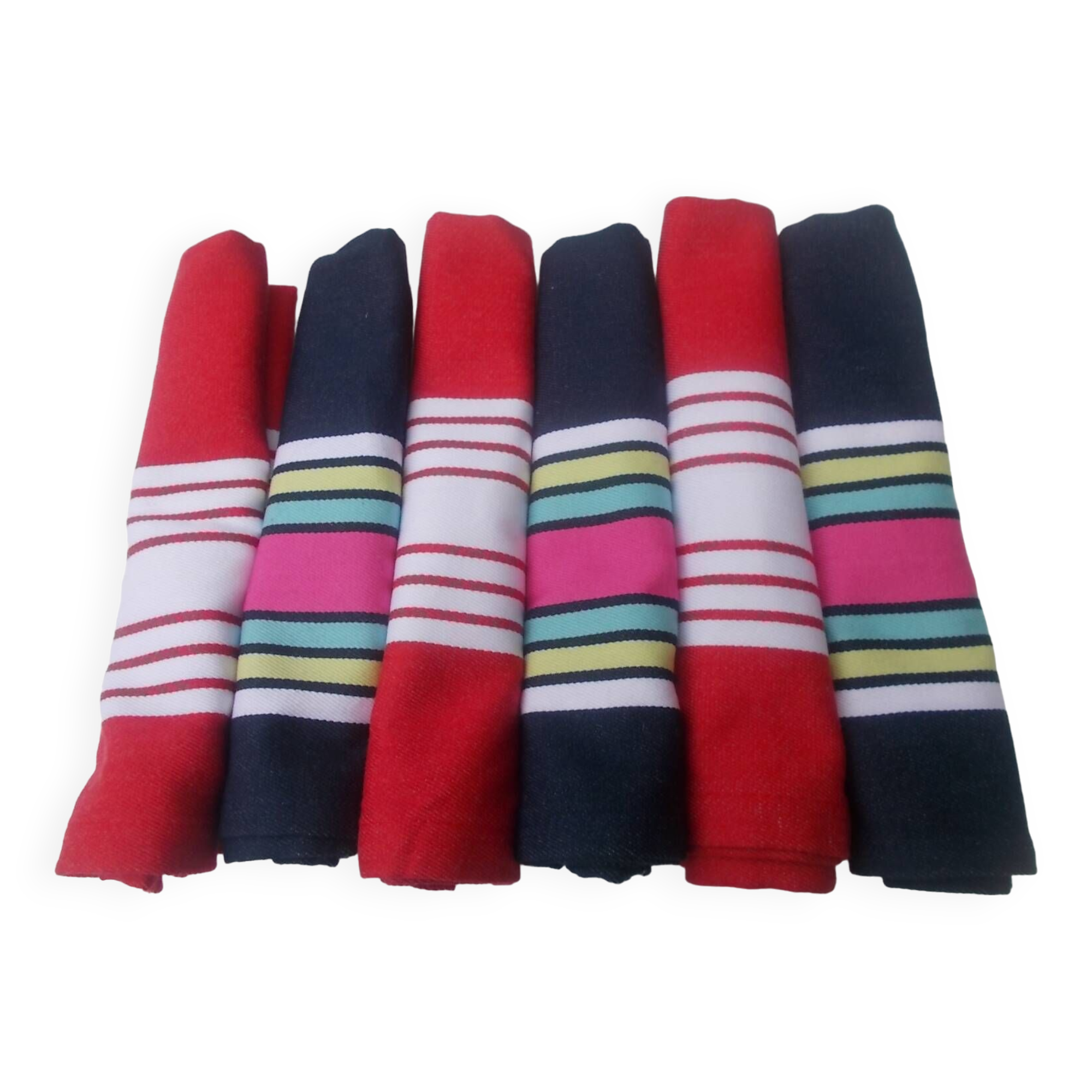 6 serviettes de table basque mendia