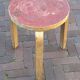 Alvar Aalto Artek Stool 60 Finland 1950s Vintage Birch Original Patina