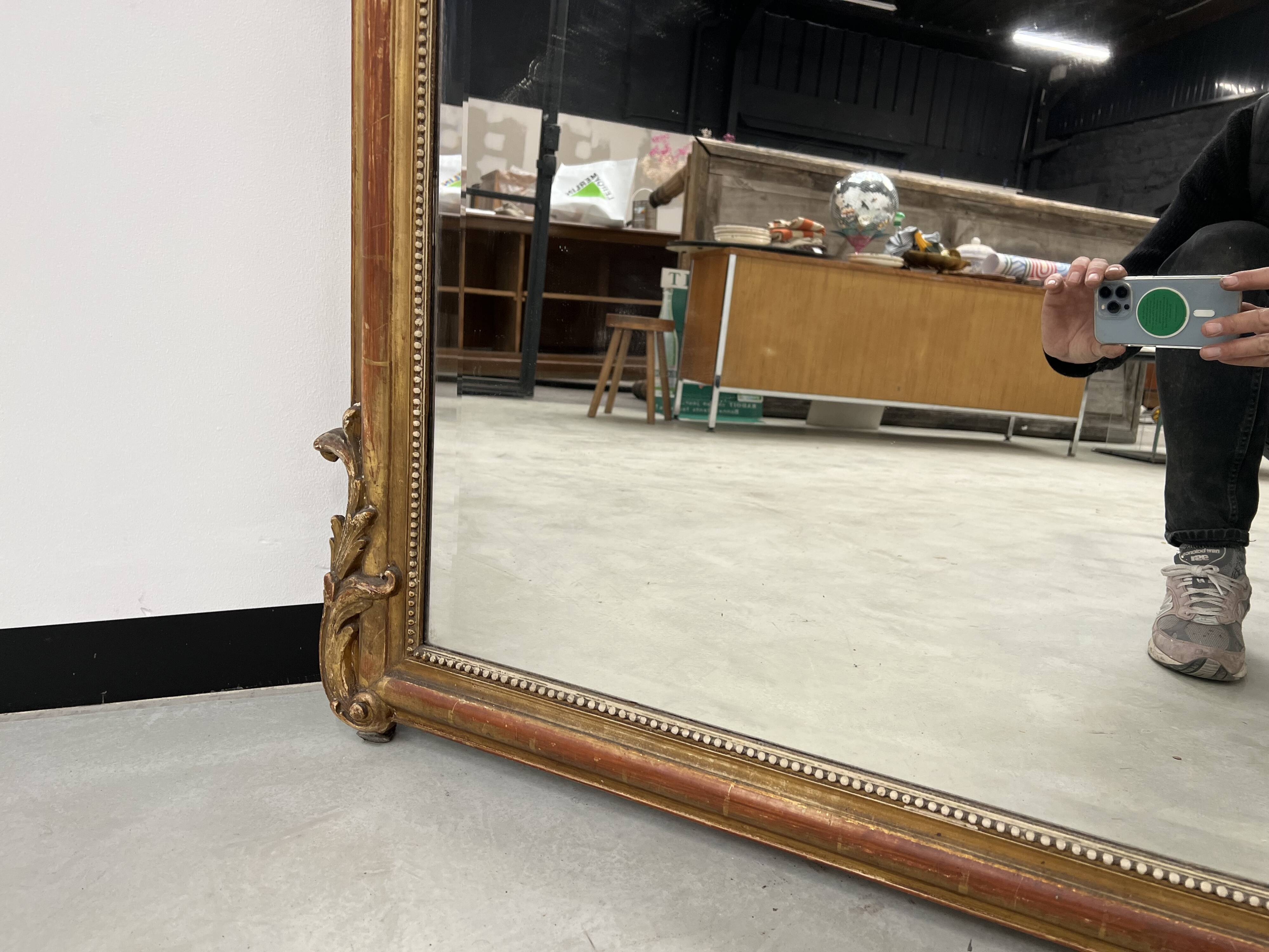 Large 19th century louis xv style mirror