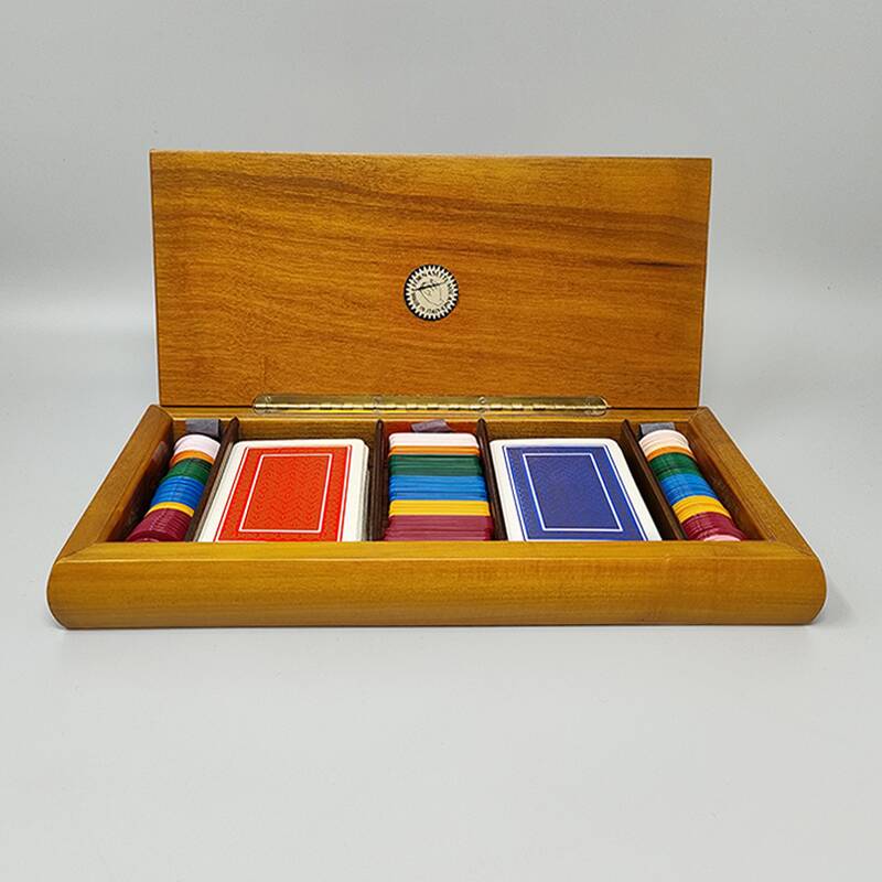1980s Original Gorgeous Playing Cards Box by Piero Fornasetti in Excellent condition. Made in Italy