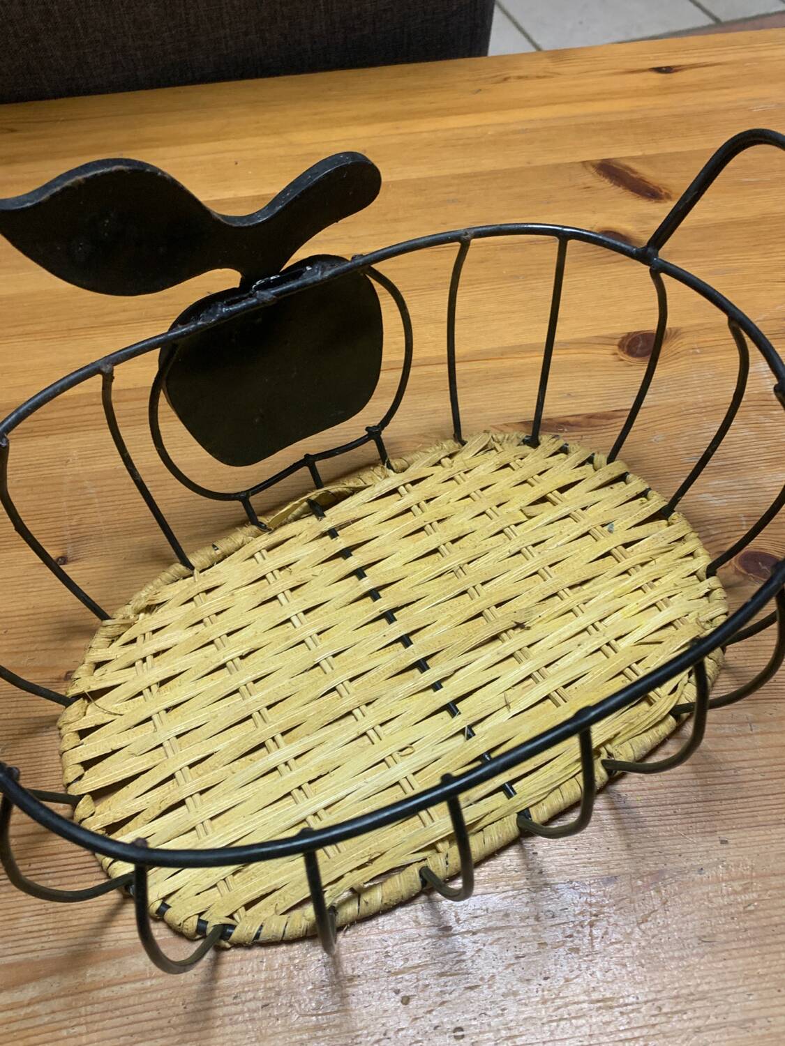 Panier fer osier déco pomme 🍎