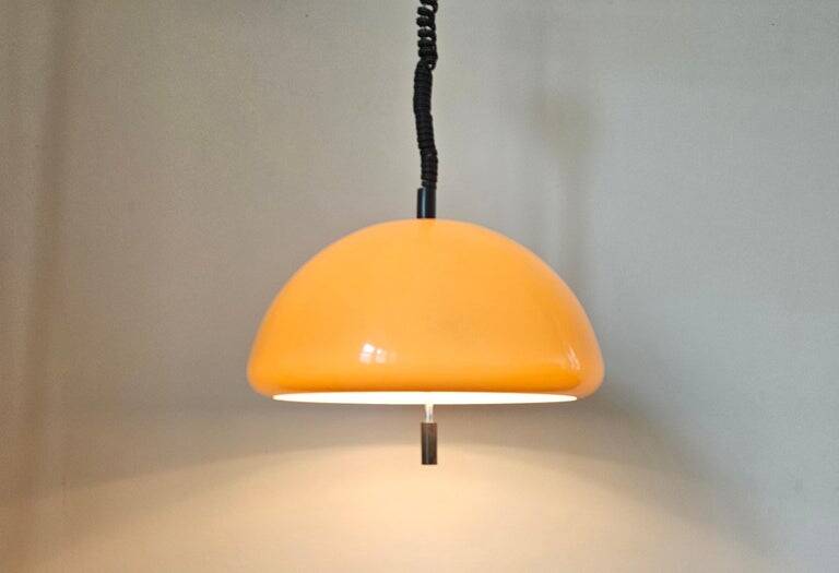 Midcentury Rare Pendant Guzzini, Luigi Massoni, Italy, 1970s