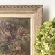 Peinture fleurs, huile sur toile encadrée