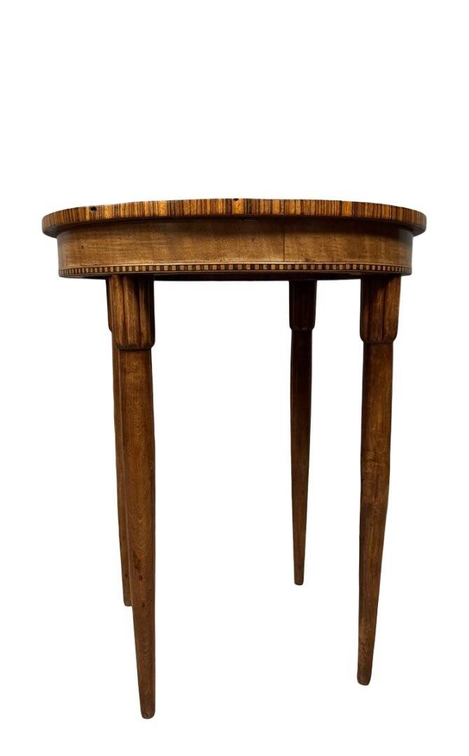 art deco display table with marquetry