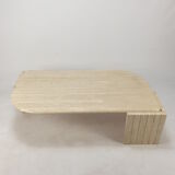 Italian travertine coffee table, 1980s