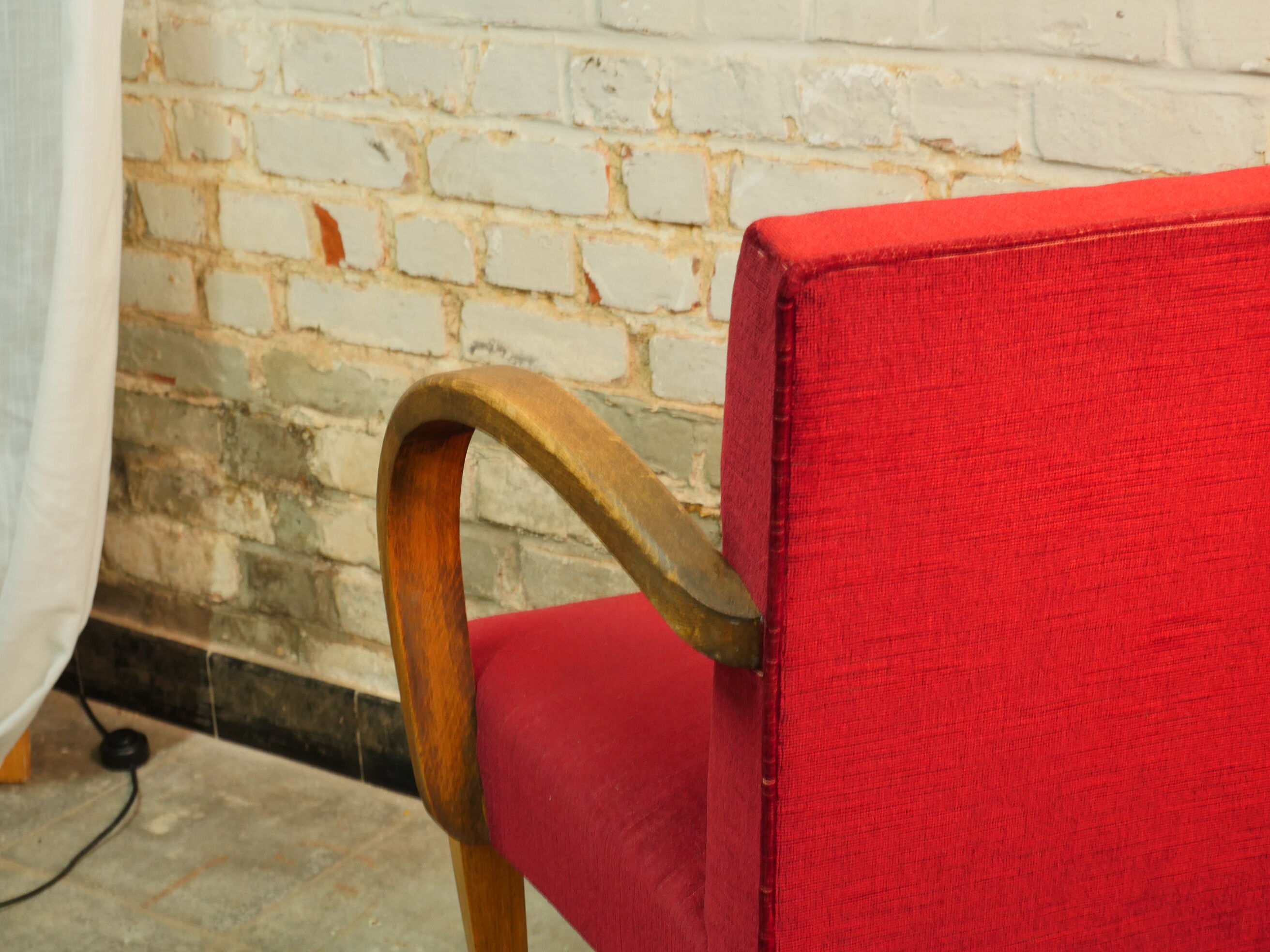 Fauteuil bridge en velours