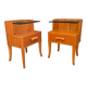 A pair of bedside tables by Axel Larsson, Bodafors, Sweden, 1940s.