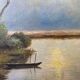 Paintings  "Lakescapes" nocturnal and daytime signed L. Arnoux