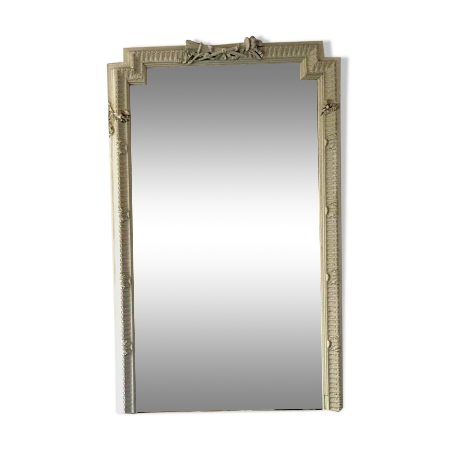 Louis XVI style mirror in wood and carved stucco 20th century