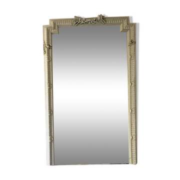 Louis XVI style mirror in wood and carved stucco 20th century