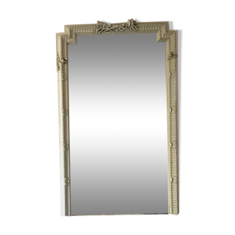 Louis XVI style mirror in wood and carved stucco 20th century