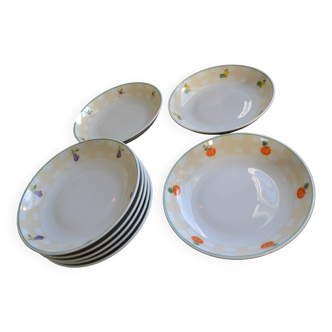 8 Guy Degrenne plates, “sweet and salty” model