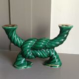 Candle holder, woven ceramic, Art Deco