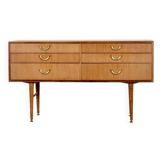 Buffet/commode Meredew du milieu du siècle en teck. Vintage