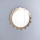 Postmodern Sun Shaped Bronze Wall Mirror in the Style of Cristal Art, Italy