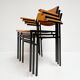 6 chaises empilables par Gijs van der Sluis, 1970