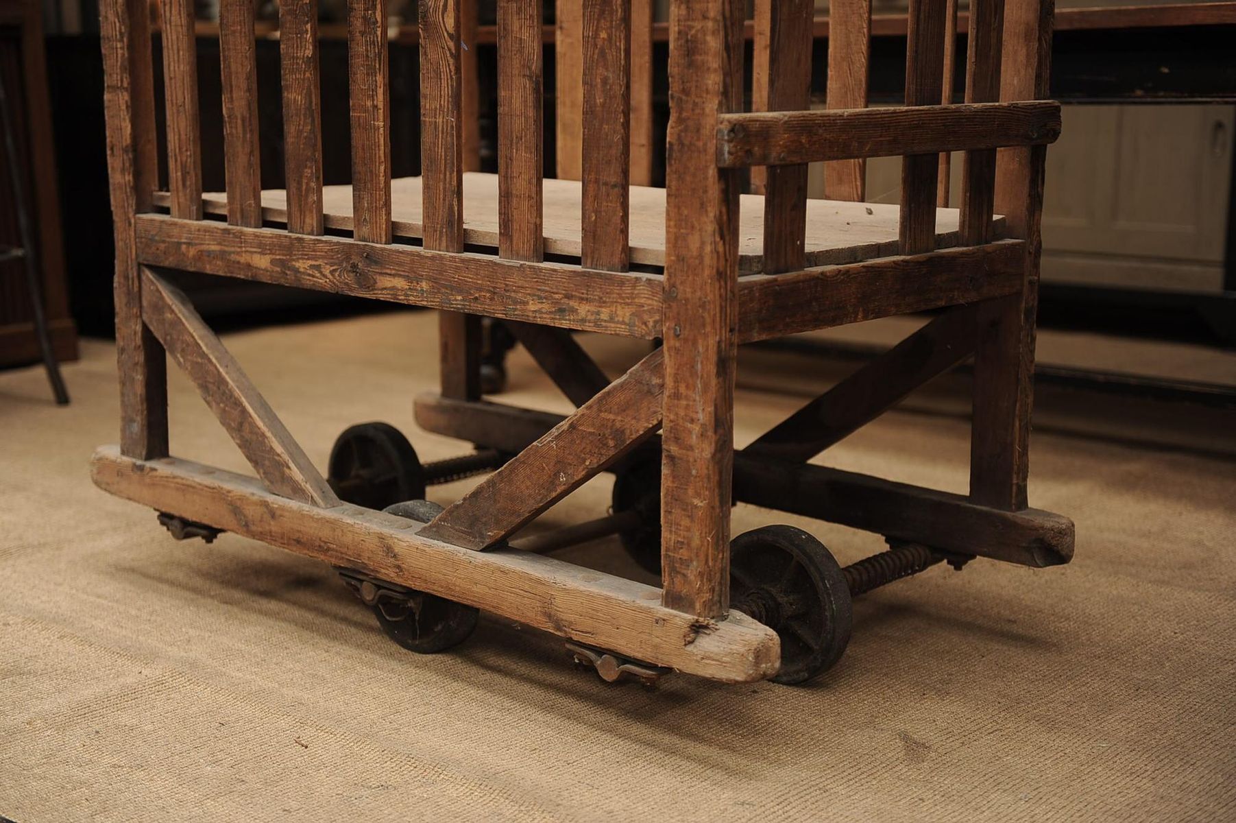 Factory trolley for 1940s fir textile