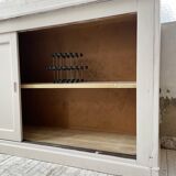 Library showcase ivory white sliding doors