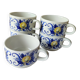 Set of 5 vintage Villeroy & Boch mugs – Cadiz model – Blue decor and