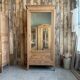 Antique mirrored wardrobe in pitch pine (renovated)