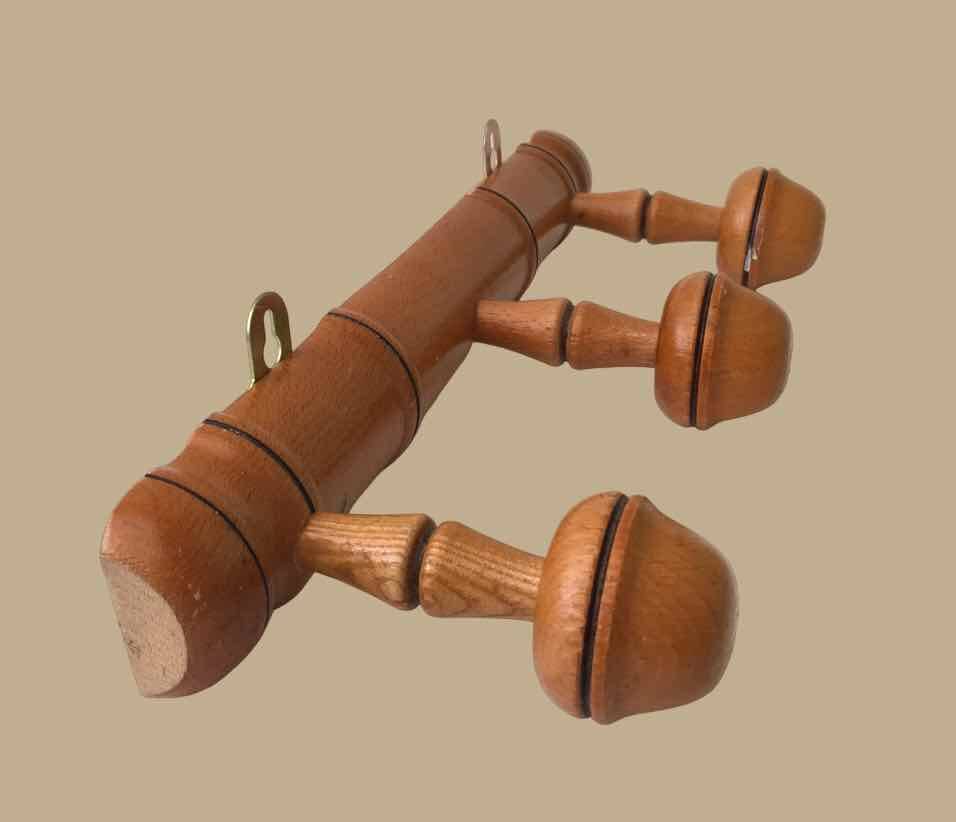 Bamboo-style wall-mounted coat rack