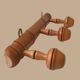 Bamboo-style wall-mounted coat rack